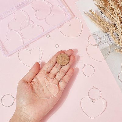 DIY Heart Wine Glass Charms Making Kits DIY-SC0021-51-1