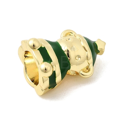 Christmas Brass Enamel Beads KK-L258-02G-01-1