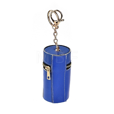 PU Imitation Leather Lipstick Pouch Holder Pendant Keychain KEYC-E039-01KCG-01-1