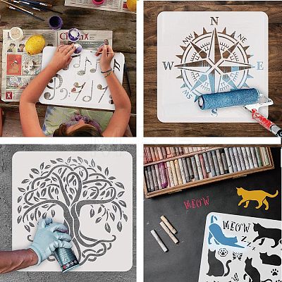 Plastic Reusable Drawing Painting Stencils Templates DIY-WH0202-359-1