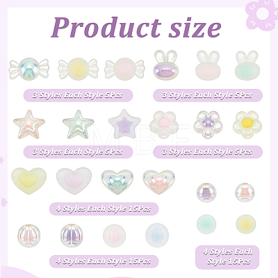 200Pcs 25 Styles Mixed Styles Acrylic Beads TACR-ME0001-10-1