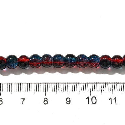 Crackle Glass Beads Strands X-CCG-C002-6mm-10-1