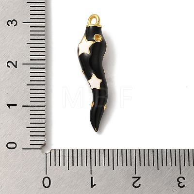 Rack Plating Brass Enamel Pendants KK-A229-29G-01-1