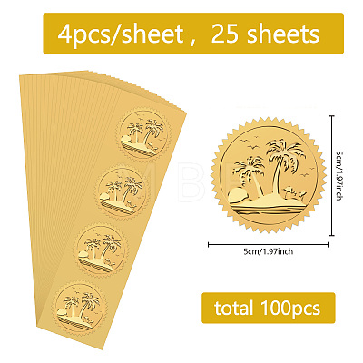 Self Adhesive Gold Foil Embossed Stickers DIY-WH0575-057-1