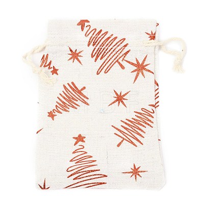 Christmas Theme Cotton Fabric Cloth Bag ABAG-H104-B-1