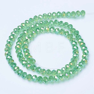 Electroplate Glass Beads Strands X-EGLA-A034-T4mm-B11-1