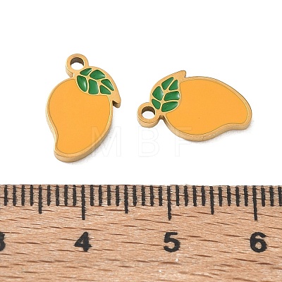 Fruit 304 Stainless Steel Enamel Pendants SA-CBA49D2-11G-06-1