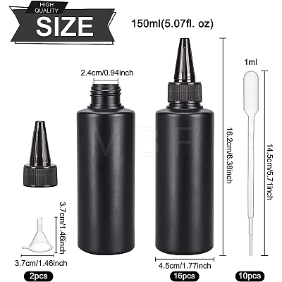 28Pcs 3 Styles Plastic Squeeze Bottle & Funnel Hopper & Transfer Pipettes DIY-BC0004-93-1
