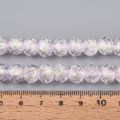 Handmade Foil Lampwork Beads Strands FOIL-T008-09B-1
