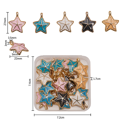 Alloy Enamel Pendants ENAM-CJ0001-33-1