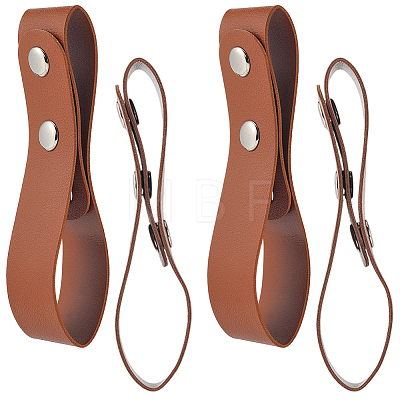 4Pcs Imitation Leather Belt Bullwhip Holder AJEW-GF0014-46-1