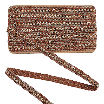 Polyester Centipede Braided Wavy Ribbon OCOR-WH0070-319B-1