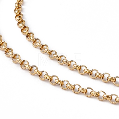 201 Stainless Steel Rolo Chain Necklace for Men Women NJEW-P268-A39-2X5-1