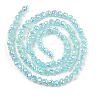Electroplate Glass Beads Strands EGLA-B013-01A-AB03-1