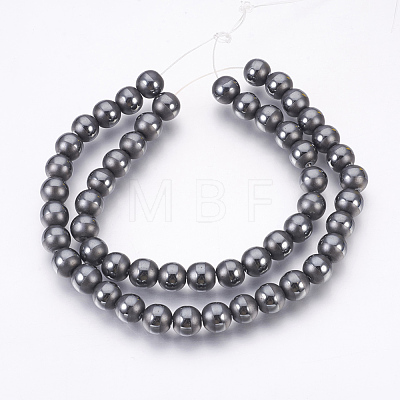 Electroplate Non-Magnetic Synthetic Hematite Beads Strands G-F585-C09-8mm-1