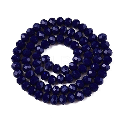 Opaque Solid Color Imitation Jade Glass Beads Strands EGLA-A044-P6mm-D07-1