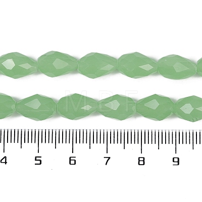 Electroplate Imitation Jade Glass Beads Strands GLAA-N005-J6mm-D04-1