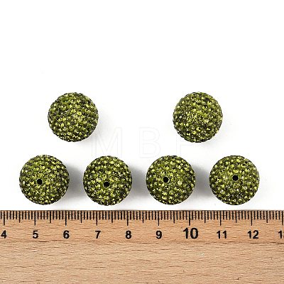 Grade A Rhinestone Pave Disco Ball Beads RB-Q105-3-1