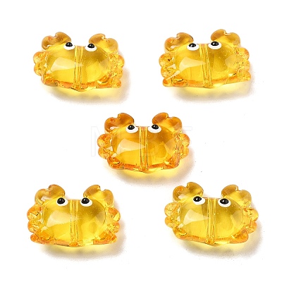 Transparent Glass Enamel Beads LAMP-V001-08F-1