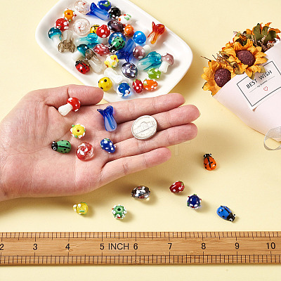 116Pcs Handmade Lampwork Beads LAMP-CD0001-10-1