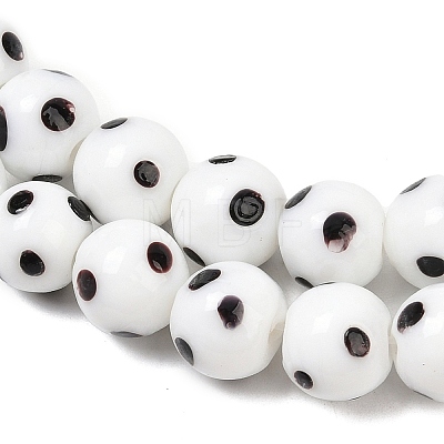 Handmade Lampwork Beads LAMP-D002-10mm-01F-1