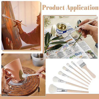 7Pcs Wool Painting Pen Brush Set AJEW-WH0485-80-1