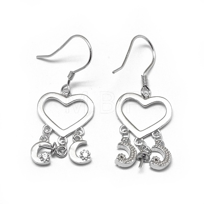 925 Sterling Silver Dangle Earring Findings STER-L057-063P-1