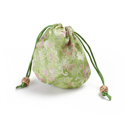 Chinese Brocade Sachet Coin Pouches ABAG-WH0023-17G-1