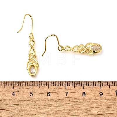 Oval Brass Micro Pave Clear Cubic Zirconia Stud Earrings EJEW-R018-05G-1