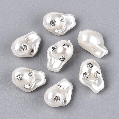 Baroque Style ABS Plastic Imitation Pearl Beads SACR-T017-78B-1