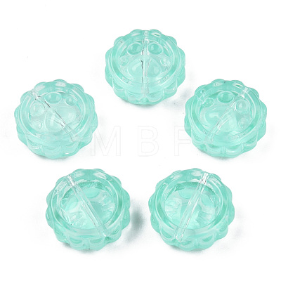 Transparent Spray Painted Glass Beads GLAA-N035-037-C02-1
