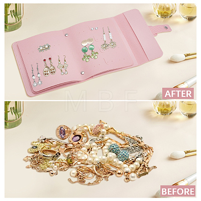 PU Leather Earring Storage Bags AJEW-SP0006-24C-1