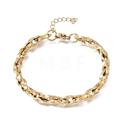 5.5MM 304 Stainless Steel Twisted Oval Link Chain Bracelets for Man and Women SA-CBAB767-17C-G-1