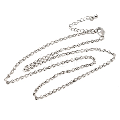 2.5MM Brass Twisted Infinity Link Chain Necklaces for Women NJEW-F366-07A-P-1