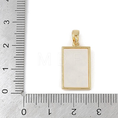 Brass Clear Rhinestone Pendants KK-M002-01G-1