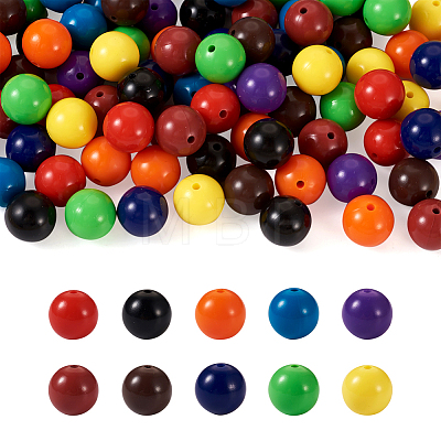 100Pcs 10 Colors Food Grade Eco-Friendly Silicone Beads SIL-TA0001-27-1