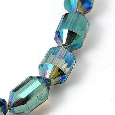 Electroplated Glass Beads EGLA-E006-02-1
