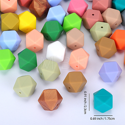 Hexagonal Silicone Focal Beads LS-SI-JX0020A-07-1