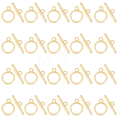 20 Sets Eco-friendly Brass Toggle Clasps KK-DC0002-29-1