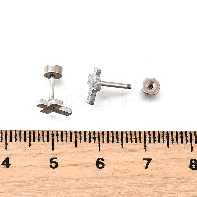 304 Stainless Steel Stud Earrings EJEW-H161-01P-G-1