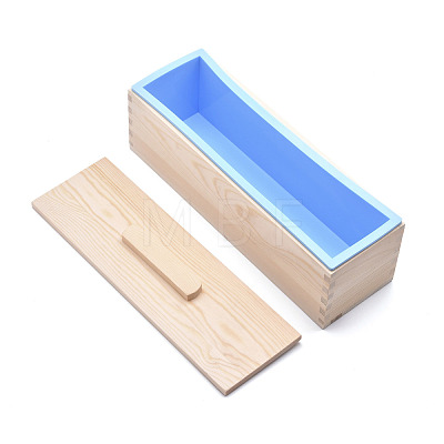 Rectangular Pine Wood Soap Molds Sets DIY-F057-03A-1