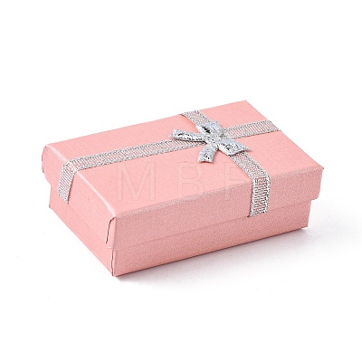 Valentines Day Wife Gifts Packages Cardboard Jewelry Set Boxes with Bowknot and Sponge Inside LS-X1-CBOX-R013-4-1