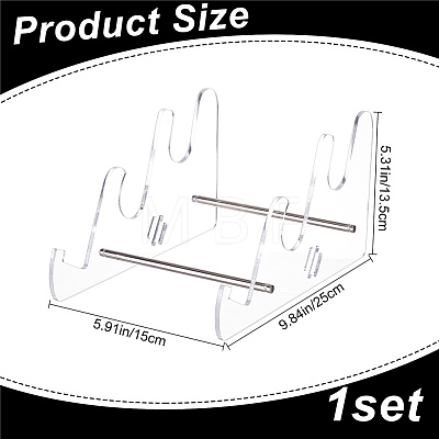 3-Tier Transparent Acrylic Keyboard Stands ODIS-WH0002-33P-1