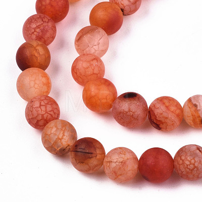 Natural Crackle Agate Beads Strands G-S373-002B-6mm-1