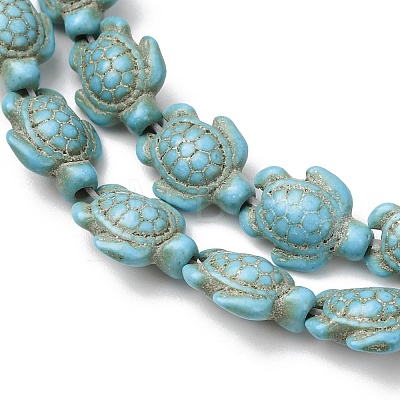 Synthetic Turquoise Dyed Beads Strands G-B184-D02-01-1