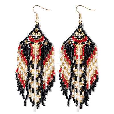 Bohemian Tassel Beaded Earrings for Women IU7226-4-1