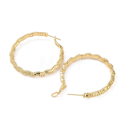 Brass Round Ring Hoop Earrings EJEW-A025-01A-1