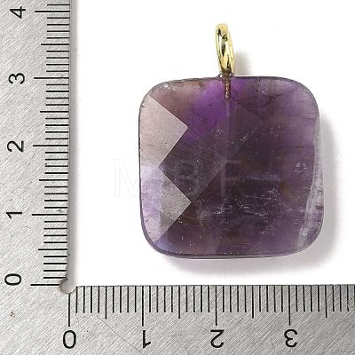 Natural Amethyst Faceted Pendants G-C274-03I-1