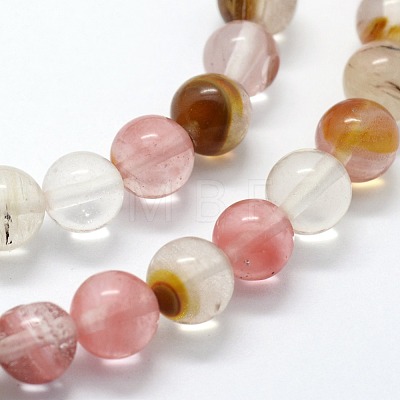 Tigerskin Glass Beads Strands G-I199-16-10mm-1