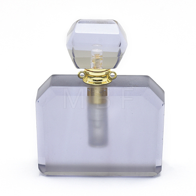Synthetic Quartz Openable Perfume Bottle Pendants G-E556-08B-1